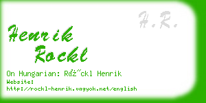 henrik rockl business card